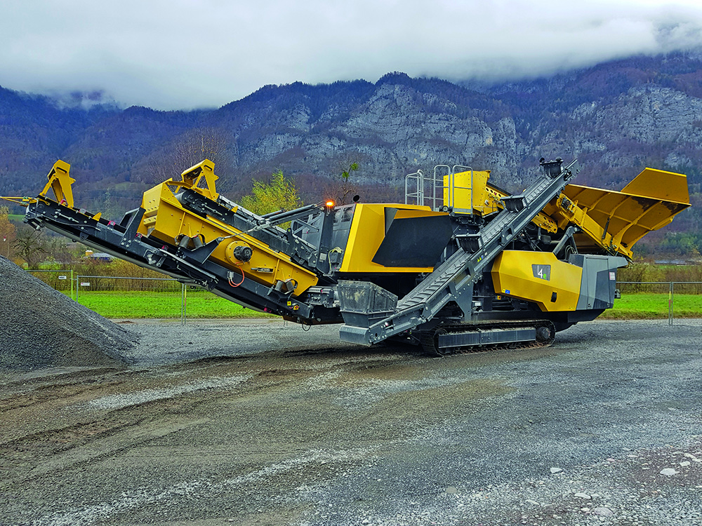 The redesigned Keestrack I4e tracked crusher has a diesel-electric drive