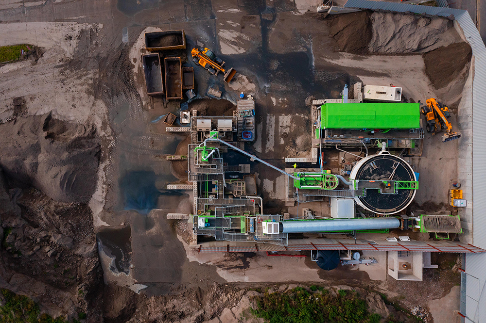 An aerial view of Kiely Bros.’ CDE plant setup