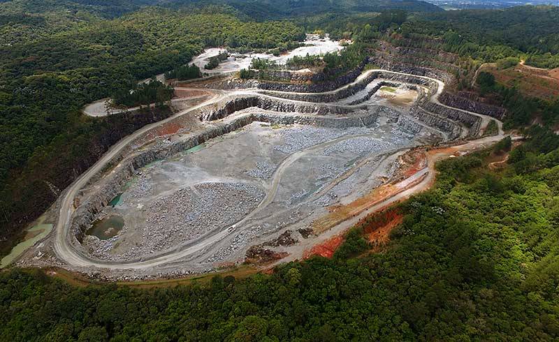 Votorantim Cimentos’s Santa Isabel quarry in Mogi das Cruzes, Greater São Paulo, Brazil