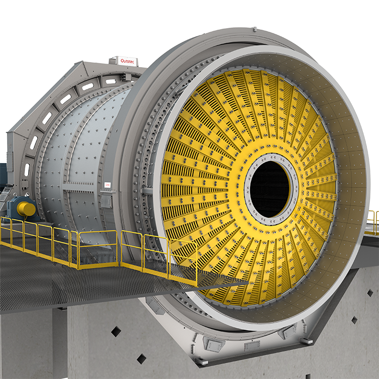 Outotec’s product range includes the recently launched Open Ended Discharge Grinding Mill (OED Mill)