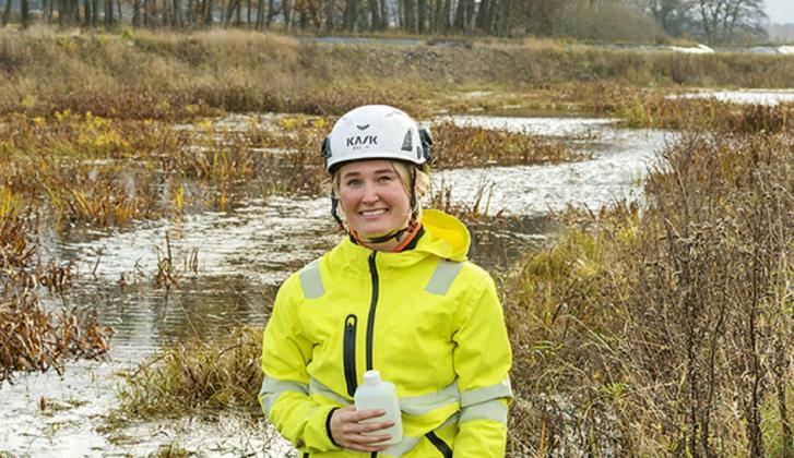Karin Nilsson in a wetland