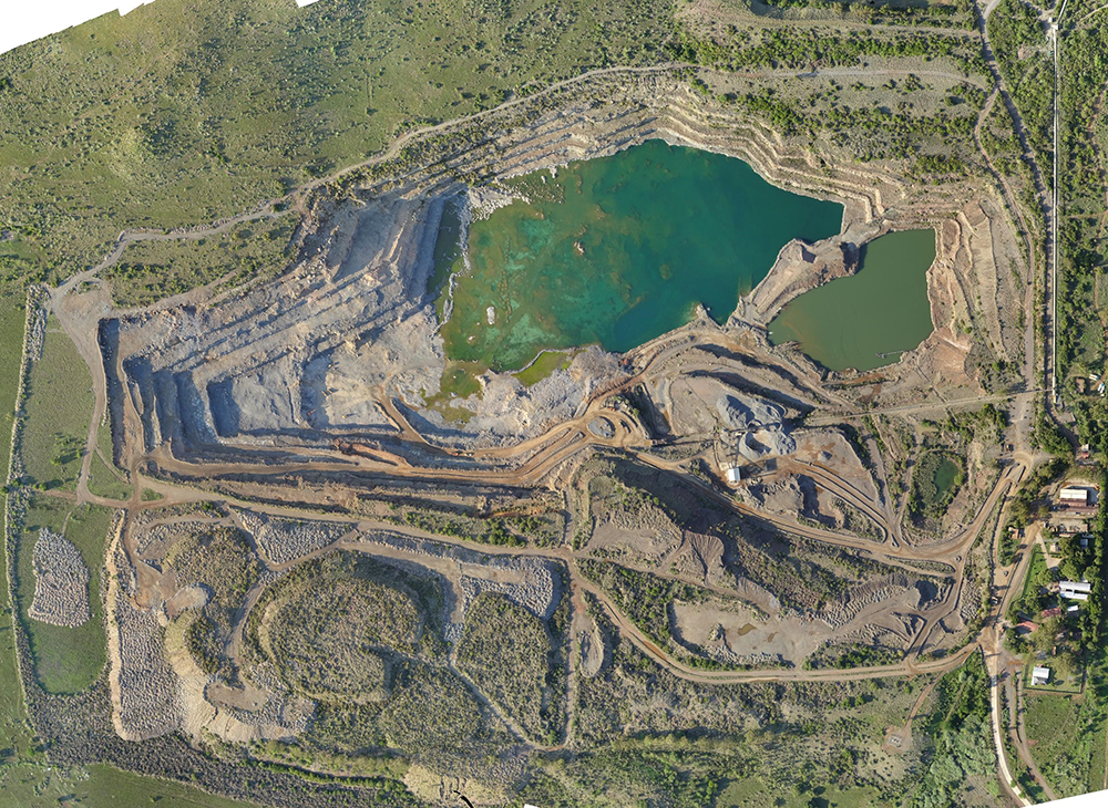 An aerial view of the Mooiplaas pit after the performance improvements