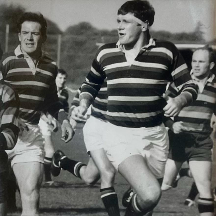 Peter Tom playing as a lock for Leicester Tigers
