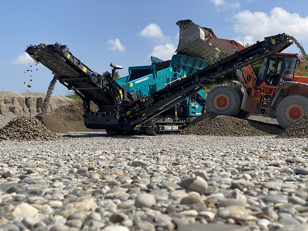 The new Powerscreen Titan 1300 scalping screen is designed for ease of transport