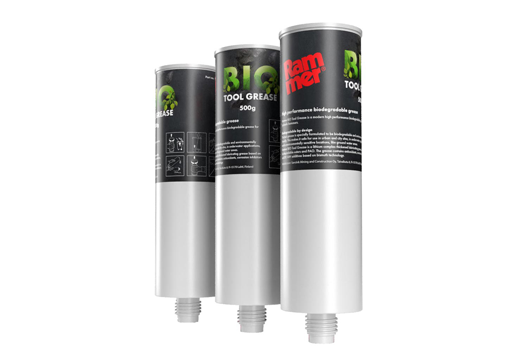 Sandvik’s new BIO Tool Grease for the upkeep of hydraulic hammers