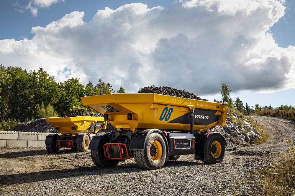 Volvo CE’s TARA autonomous transport solution features the TA15 hauler
