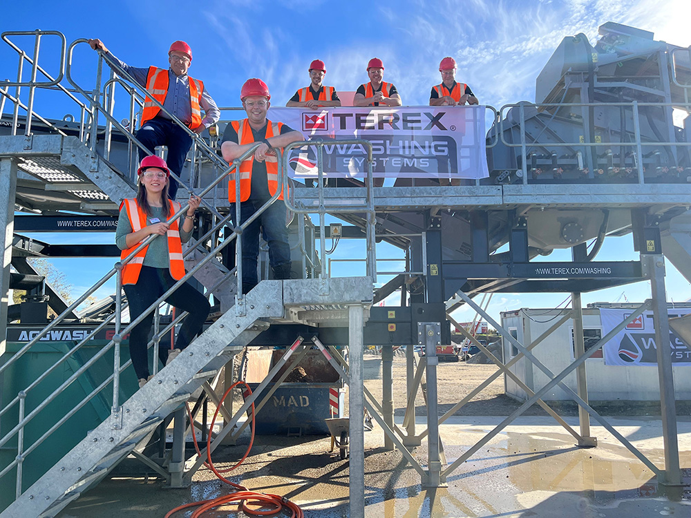 Terex Washing Systems staged a live demonstration of its AggWash 60-1 washing and recycling plant during bauma 22 in Munich, Germany