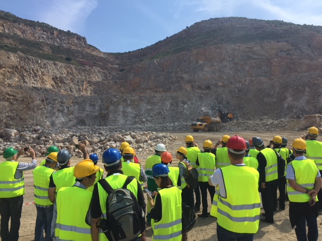 A quarry site visit during the UEPG General Assembly in Barcelona, Spain, in 2018 