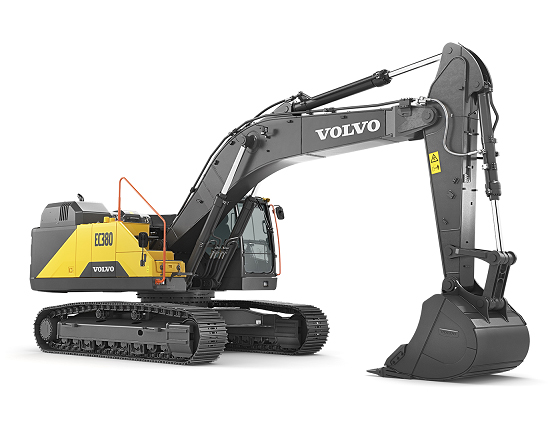 The new Volvo CE EC380 crawler excavator was made and designed in China