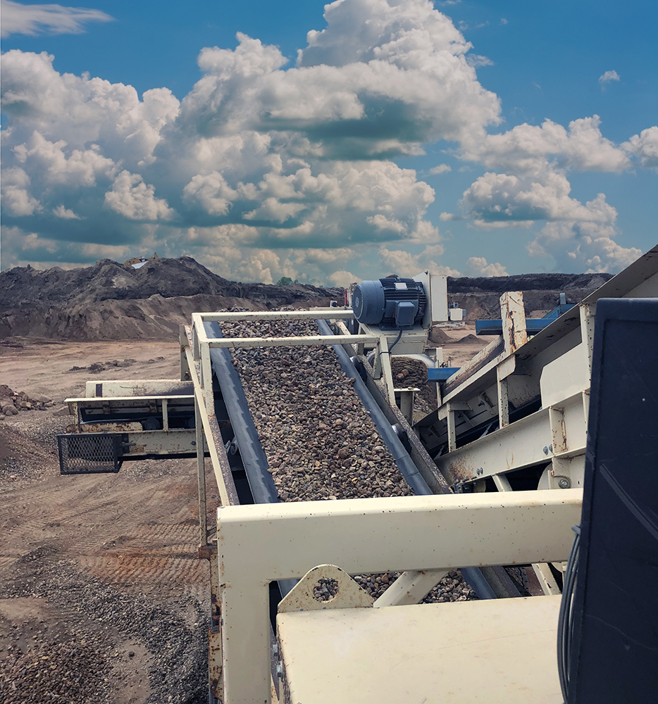 WCCO Belting’s Direct X conveyor belt solution at work on an aggregates processing site