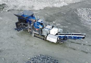 The Jonsson L 150 mobile jaw crusher is powered by a 400kVA generator set or via mains operation and is equipped with a Nordberg C150 jaw crusher