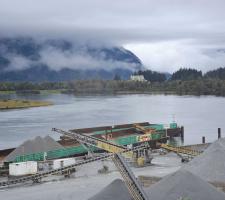 Barges at the Pitt River Quarry 