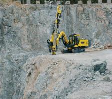 drilling at a stone quarry