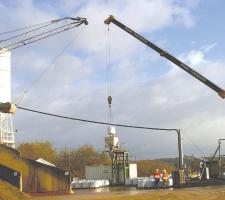 Cranes at work