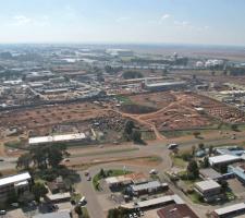Aerial view of Bell plant South Africa 