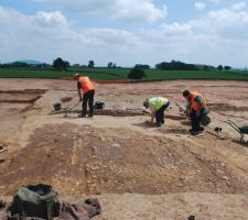 Searching for archaeological artifacts in a quarry site