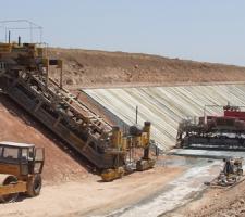 Construction of irrigation canal in Turkey