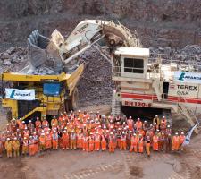 Team spirit: employees at Mountsorrel Quarry