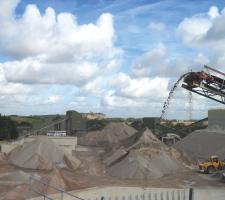 Breedon Quarry  stockpiles