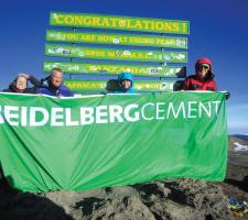 HeidelbergCement team on Mount Kilimanjaro