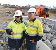 Boral’s Senior OHS adviser Natalie Constantine and Metso’s project manager John Lockard