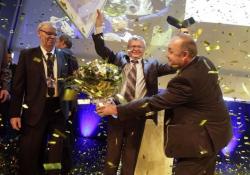 Celebrations after Belaz win the international Swedish Steel Prize