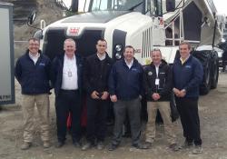 Philip English from Terex Trucks with EMS representatives 