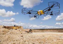 drone technology in the UK quarrying sector