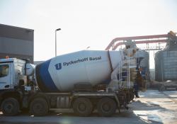 A Dyckerhoff Basal Nederlands BV concrete mixer truck