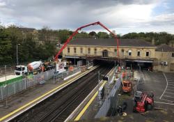 The pour taking place at Chatham Station earlier this month