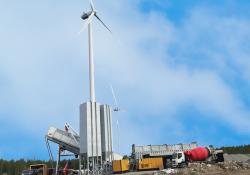 The Rapidbatch plants can deal with the often harsh weather conditions on Finnish wind farm sites