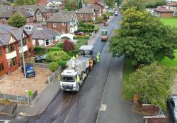The resurfacing work in Preston used CEMEX's VIALOW Zero asphalt