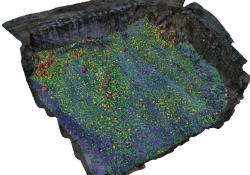 The software converts drone images into a highly accurate 3D post-blast rendition of the muckpile