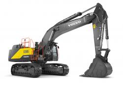 The Volvo CE EC550E T3 excavator can fill an A35G or A40G hauler with four to six buckets