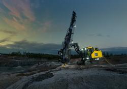 Epiroc's new SmartROC T35 E battery-electric tophammer drill rig is designed to enhance the environmental standards of quarries and larger construction sites