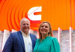 Eric Neal, executive director of Cummins’ off-highway business, and Amy Davis, president of Accelera by Cummins 