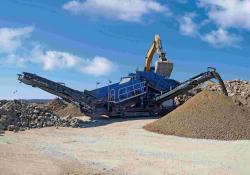 The MSS 802(i) EVO impresses has a feed capacity of up to 500 t/h in natural stone and recycling applications