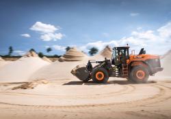 Interparts will be displaying several models from the Develon range of larger wheeled loaders, including DL420-7 machine