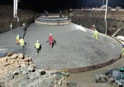 Aggregate Industries supplied and poured the vast 750m3 concrete requirement for each of the project's eight wind turbine bases