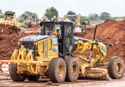 Collins Earthworks' new Cat 160m graders are vital in keeping haul routes in good condition