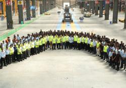 Metso personnel at the official opening of the extended Alwar facility. Pic: Metso