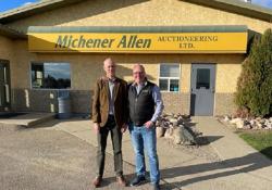 Euro Auctions founder Derek Keys (left) with Ian Michener of Michener Allen