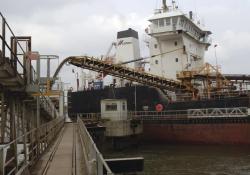 Aggregates delivered by freighter