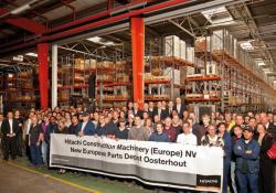 Hitachi has officially opened its new European parts depot group photograph