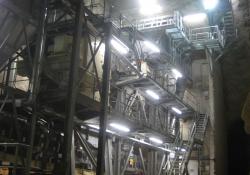 The primary crushing plant, housed in a specially-built cavern