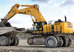 Sleipners are being used to move a big excavator