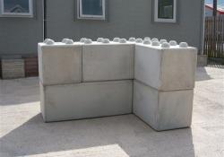 Easiwall block from recycled aggregates