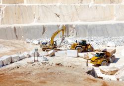 Marble being extracted at Ermas Mermer’s Yatagan quarries