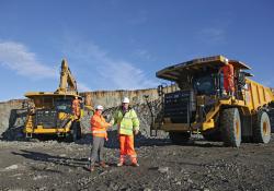 Gary Jones of the Hillhouse Quarry Group with the new Cat machines