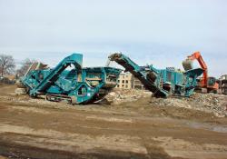 Powerscreen XR400S primary jaw and XH320SR impactor plants